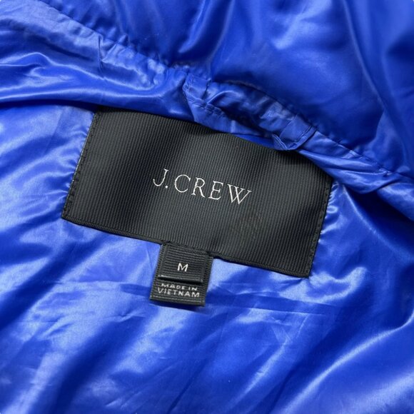 J.Crew Quilted Puffer Vest Bright Purple Blue Size Medium - Picture 11 of 16